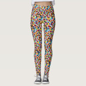 Stippen Gumballs heldere, levendige kleuren Leggings (Voorkant)