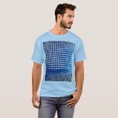 Stippen halftoon wit en blauw kleurpatroon gradiaa t-shirt (Voorkant volledig)
