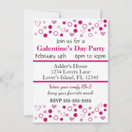 Stippen Hearts Galentine’s of Valentijnsdag Party Kaart