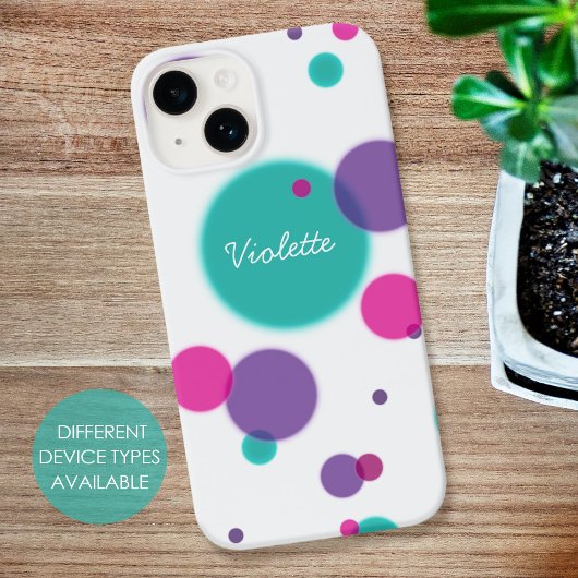 Stippen Het leuke patroon Paarse roze blauwgroen k Case-Mate iPhone Case