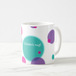 Stippen Het leuke patroon Paarse roze blauwgroen k Koffiemok