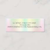 Stippen, Holografische Iridescent Instagram Social Mini Visitekaartje (Achterkant)