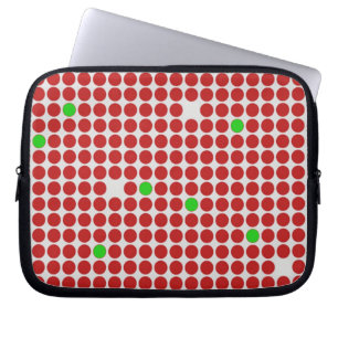 Stippen Horizontaal grafisch patroonrood wit Laptop Sleeve