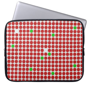 Stippen Horizontaal grafisch patroonrood wit Laptop Sleeve