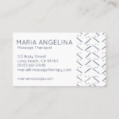 Stippen in Dashes Geometrische Moderne Patroon van Visitekaartje (Achterkant)