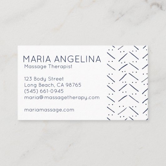 Stippen in Dashes Geometrische Moderne Patroon van Visitekaartje (Achterkant)