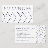 Stippen in Dashes Geometrische Moderne Patroon van Visitekaartje (Voorkant / Achterkant)