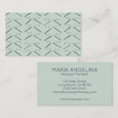Stippen in Dashes Geometrische Moderne Patroon van Visitekaartje (Voorkant / Achterkant)
