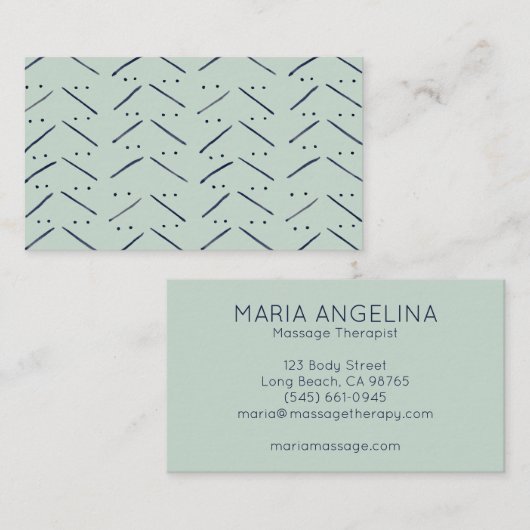 Stippen in Dashes Geometrische Moderne Patroon van Visitekaartje (Voorkant / Achterkant)