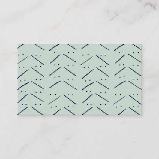 Stippen in Dashes Geometrische Moderne Patroon van Visitekaartje (Voorkant)