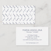 Stippen in Dashes Geometrische Moderne Patroon van Visitekaartje (Voorkant / Achterkant)