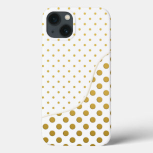 Stippen in goud en wit iPhone 13 hoesje