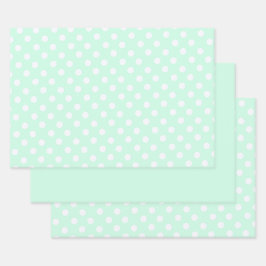 stippen in pastel mintgroen inpakpapier vel