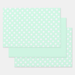 stippen in pastel mintgroen inpakpapier vel