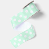 stippen in pastel mintgroen satijnen lint (Achterkant)