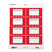 Stippen in rood en wit etiket (Full Sheet)