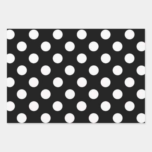 Stippen Inpakpapier - Rood en Zwarte Stippen Vel (Voorkant 2)