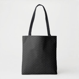 Stippen Klassiek Patroon Stippen Monochroom Tote Bag