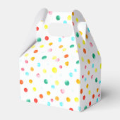 Stippen kleurrijke tweelingen Baby shower Bedankdoosjes (Achterkant)