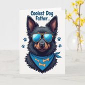 Stippen Koele Hond Kaart (Gele Bloem)