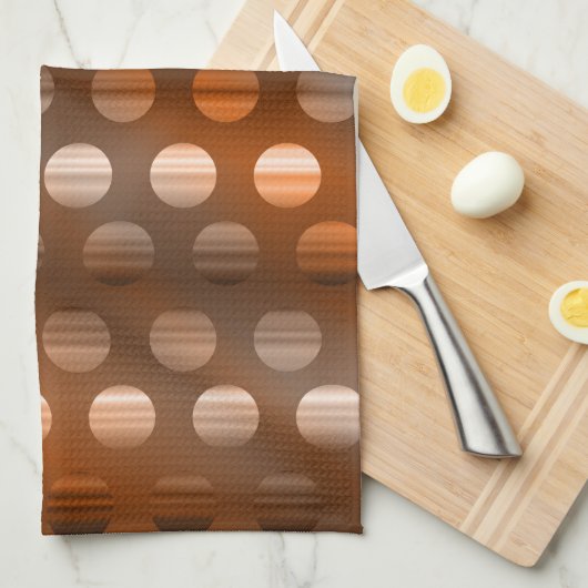 Stippen koper theedoek (Quarter Fold)