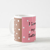 Stippen Latte Design Koffiemok (Voorkant links)
