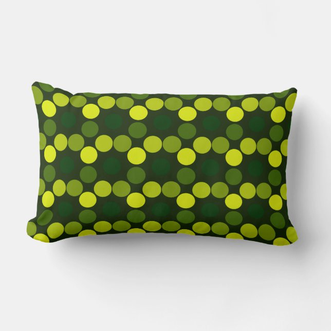 Stippen Lemon Limoen Lumbar Pillow Kussen (Voorkant)