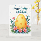 Stippen Lente Ovaal Kaart (Gele Bloem)