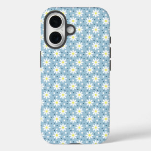 stippen lichtblauw iPhone 16 hoesje