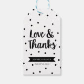 Stippen Liefde en Bedankt Cadeaulabel (Voorkant)