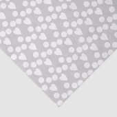 Stippen & Love Hearts Patroon wit grijs Tissuepapier (Detail)