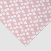 Stippen & Love Hearts Patroon Wit Roze Tissuepapier (Detail)