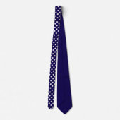 Stippen marineblauw en wit stropdas (Achterkant)