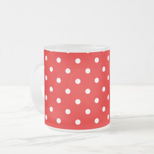 Stippen Matglas Koffiemok (Voorkant links)