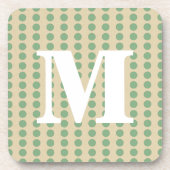 Stippen met bladerijkruis met een monogram bier onderzetter (Voorkant)