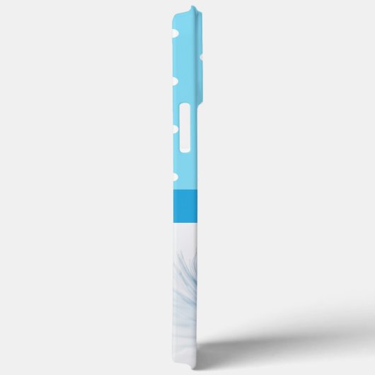 Stippen met een aangepaste blauwe doezelaar Case-Mate iPhone case (Achterkant / Rechts)