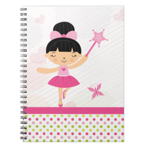 Stippen met een flinke roze notitieboek