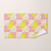 Stippen met gele lampjes roze strepen bad handdoek (Handdoek)