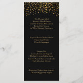 Stippen met gouden op de huwelijksdag in het zwar menu (Achterkant)