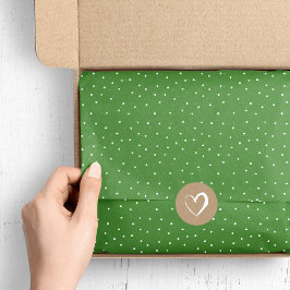 Stippen met groene en witte sneeuwvlek | bewerkbar tissuepapier