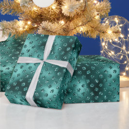 Stippen met groene kerst cadeaupapier