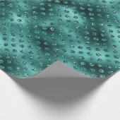 Stippen met groene kerst cadeaupapier (Hoek)