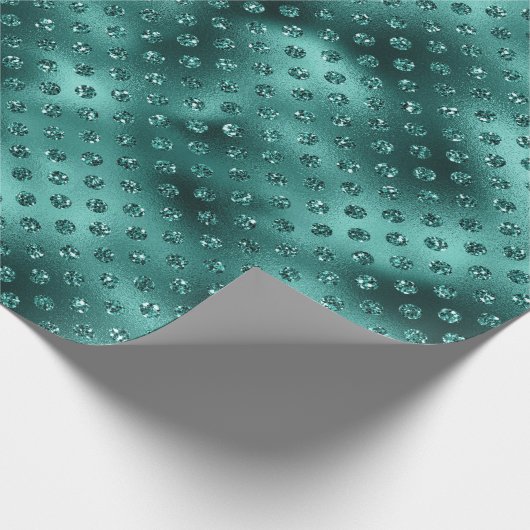 Stippen met groene kerst cadeaupapier (Hoek)