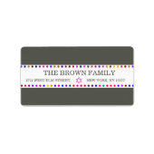 Stippen met kleur - Adresetiketten Etiket (Voorkant)