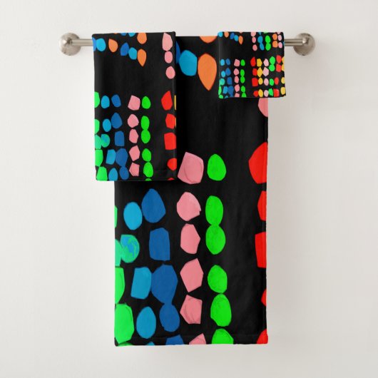 Stippen met kleur bad handdoek (Insitu)