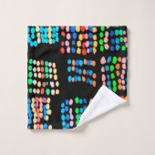 Stippen met kleur bad handdoek (Wasdoekje)
