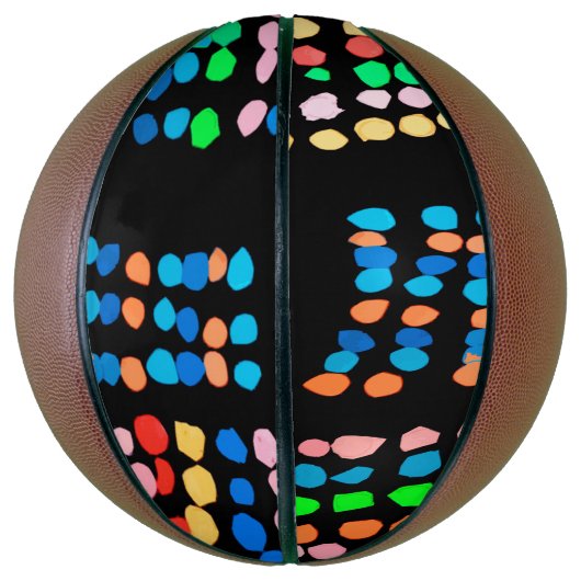 Stippen met kleur basketbal (Verticaal)