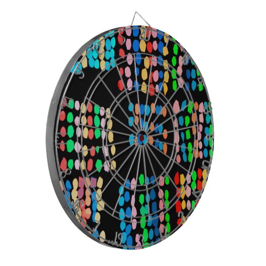 Stippen met kleur dartbord (Voorkant Links)