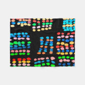 Stippen met kleur fleece deken (Voorkant (Horizontaal))