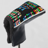 Stippen met kleur golfheadcover (3/4 voorkant)